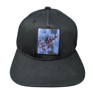 Gryffin Snapback Hat Black One Size Adjustable Embroidered Vented Holes